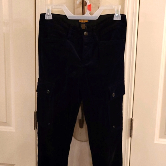 Rugby Ralph Lauren Black Velvet Pants - Picture 3 of 5